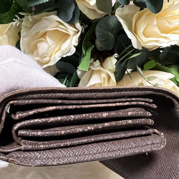 Louis Vuitton Damier Ebene Canvas Alexandra Wallet authentic vintage PRE-OWNED - Picture 13 of 17